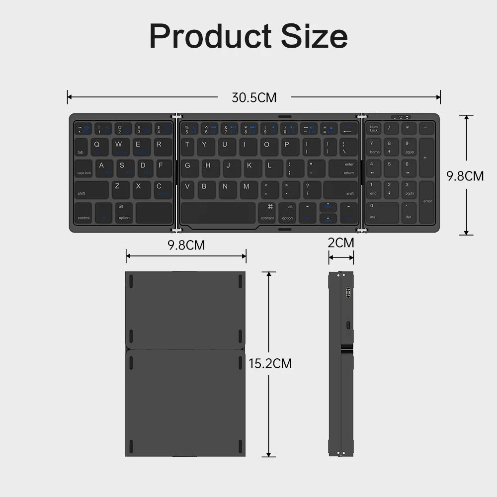 Teclado plegable alfa