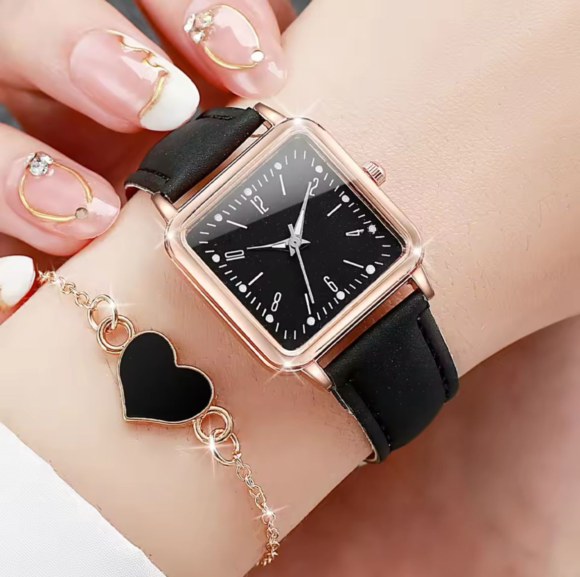 Conjunto de 2 relojes y 2 pulseras