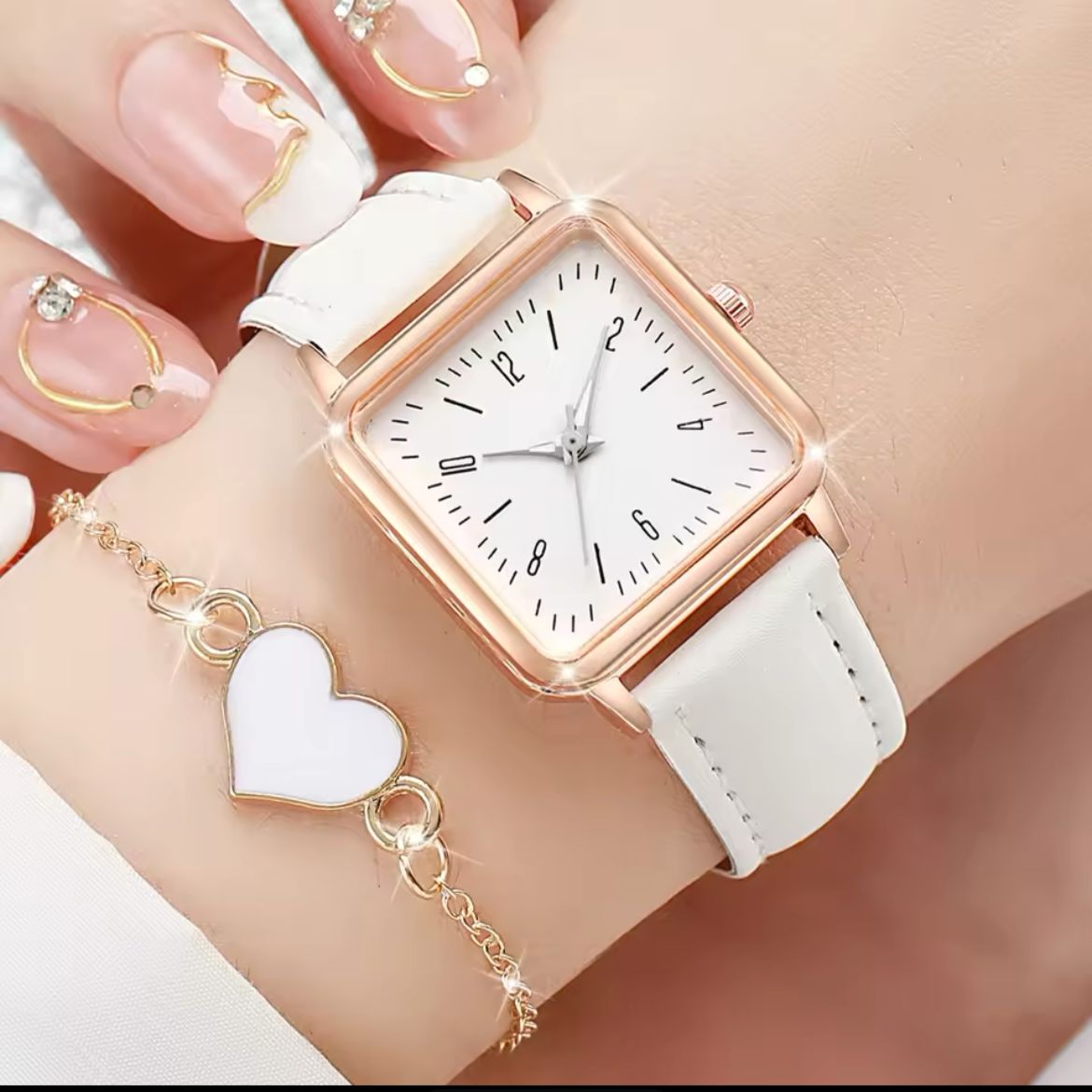 Conjunto de 2 relojes y 2 pulseras