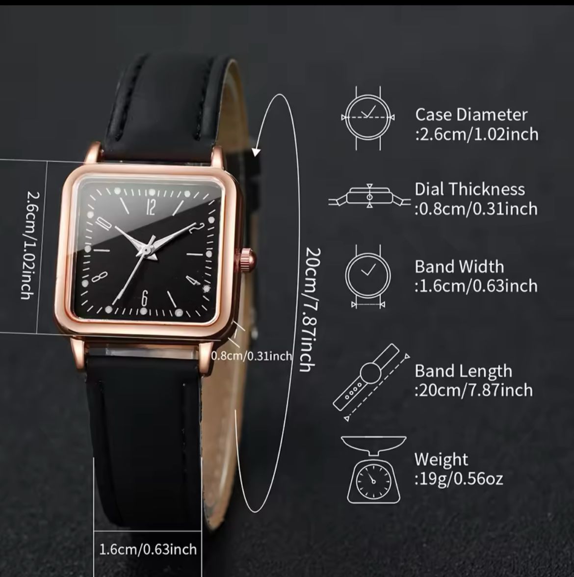 Conjunto de 2 relojes y 2 pulseras