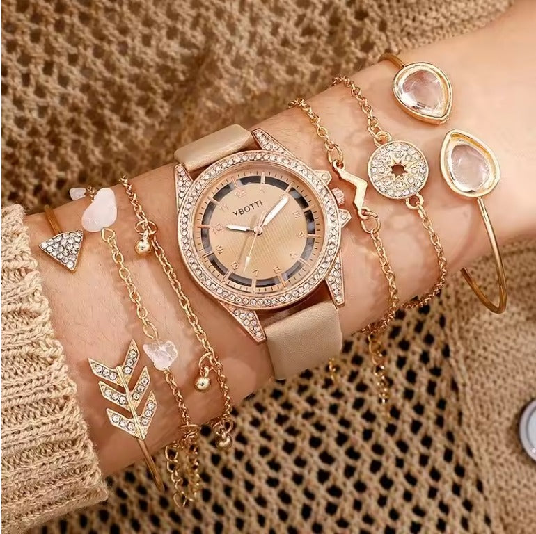 Conjunto reloj y 6 pulseras