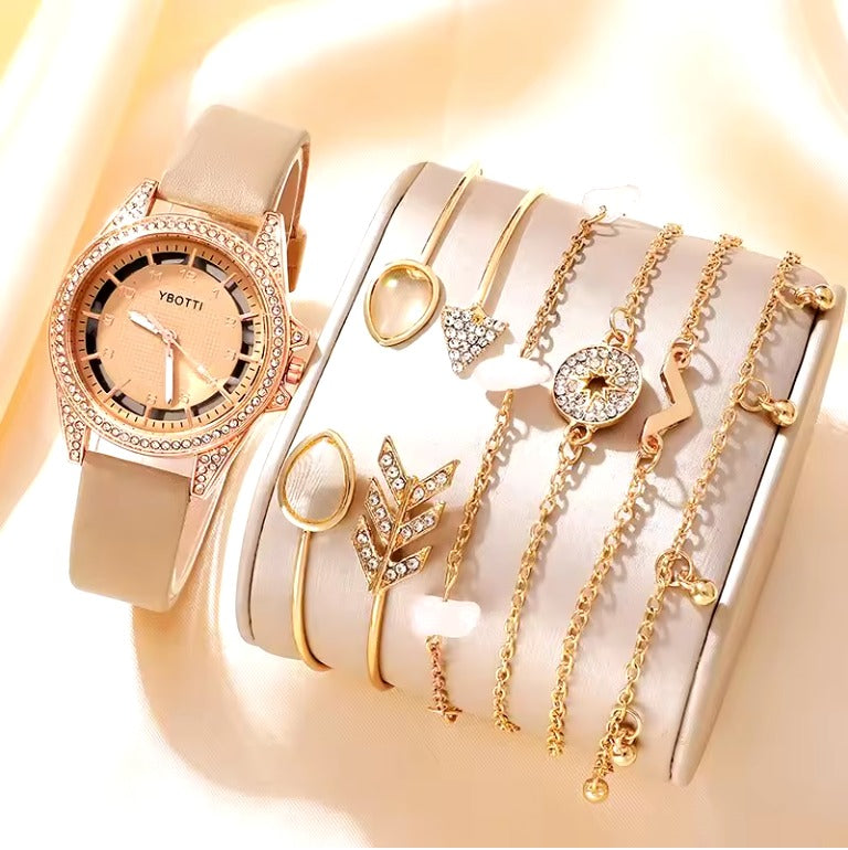 Conjunto reloj y 6 pulseras