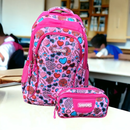 Mochila juvenil c/cartuchera FF010