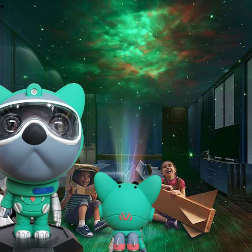 Proyector galaxia nebula Dog verde  L218PER