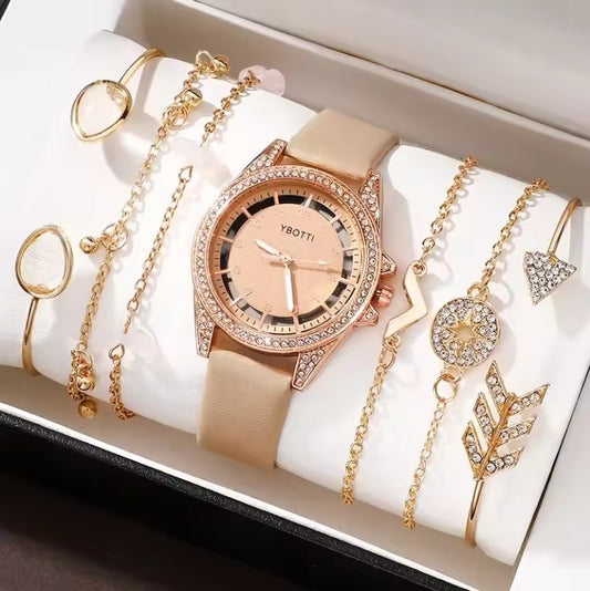 Conjunto reloj y 6 pulseras
